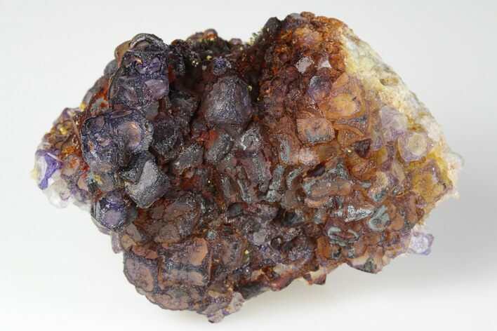 Purple Edge Fluorite Crystal Cluster - China #182814